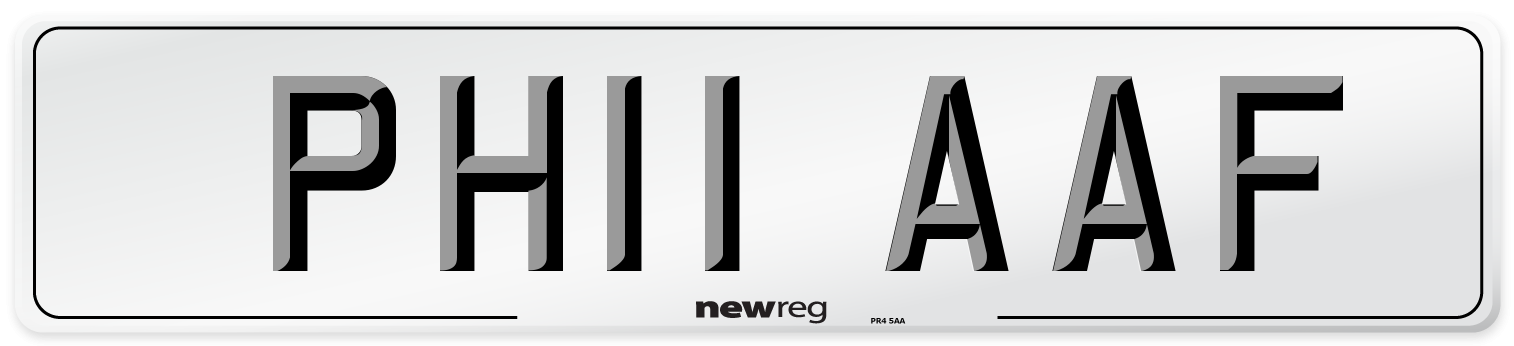 PH11 AAF Number Plate from New Reg